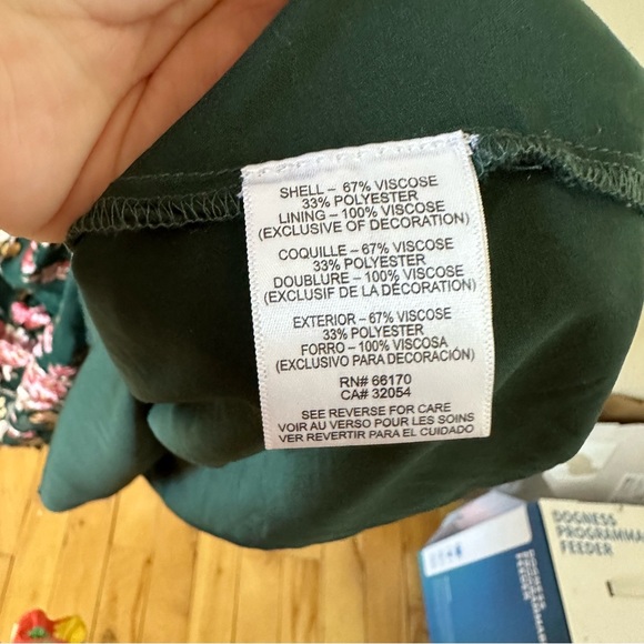 Anthropologie Floral Pleated Midi Dress - Green and Pink - Picture 8 of 12